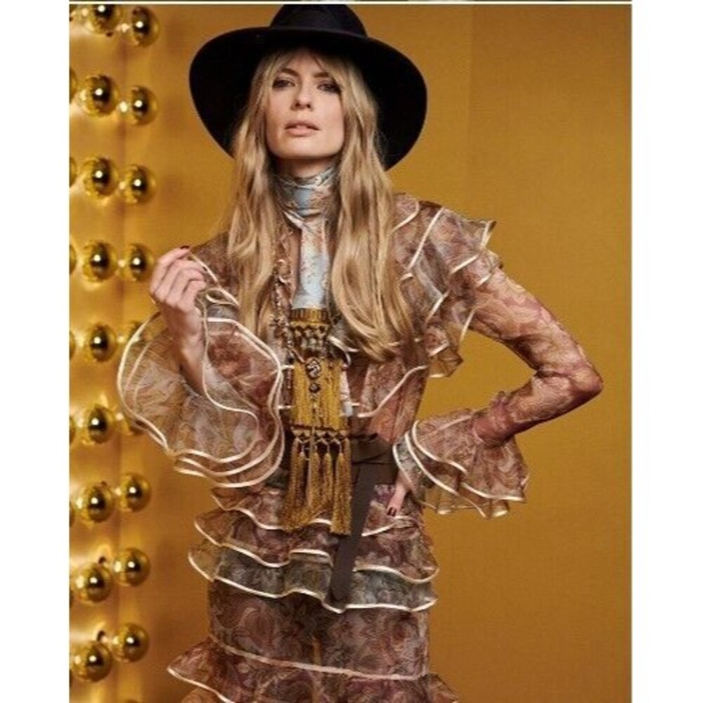 NWT $2700 ZIMMERMANN Shirt & NWOT Skirt 2 PIECES SET ZIM  0 / US 4 brown